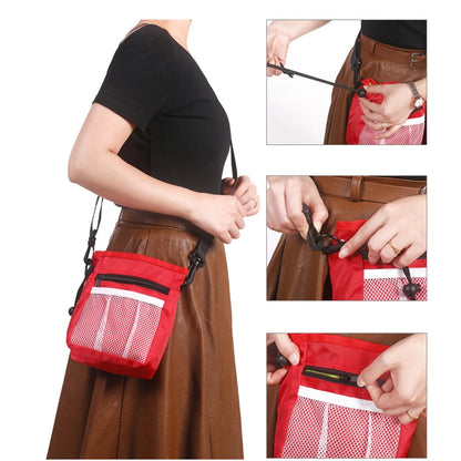 Drawstring Dog Treat Bag to Carry Pet Toys Food Poop Bag Pet Pouch Hands Free Training Waist Bag Pet Product
