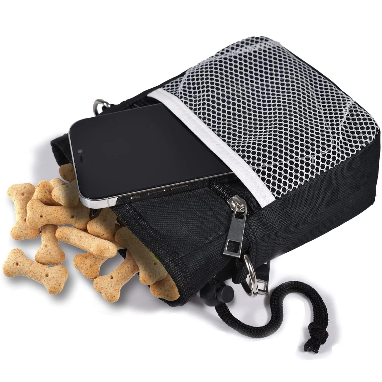 Drawstring Dog Treat Bag to Carry Pet Toys Food Poop Bag Pet Pouch Hands Free Training Waist Bag Pet Product