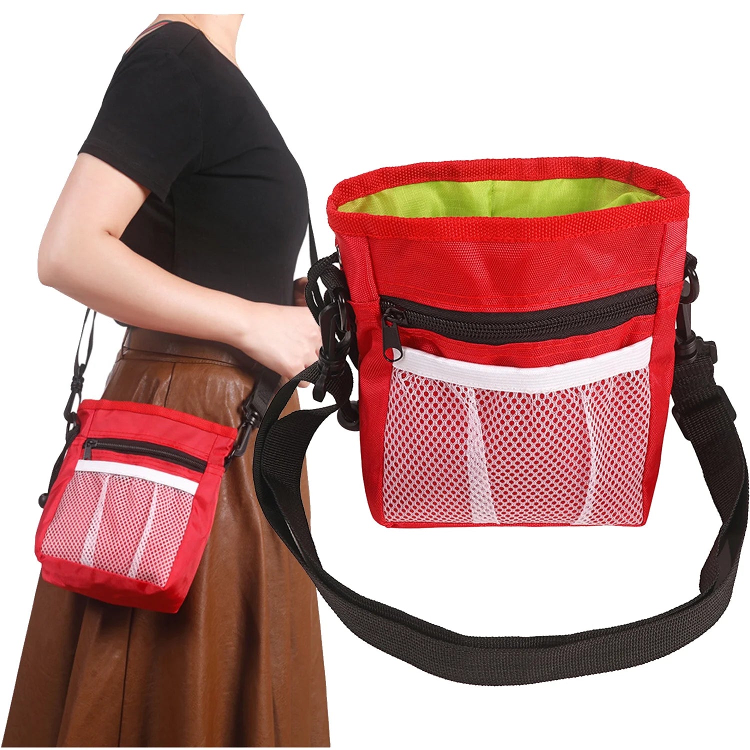 Drawstring Dog Treat Bag to Carry Pet Toys Food Poop Bag Pet Pouch Hands Free Training Waist Bag Pet Product