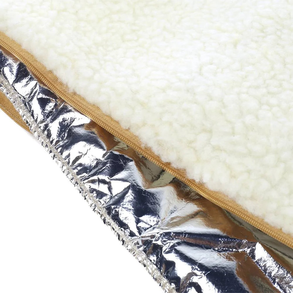 Self Heating Pet Bed Self-Warming Pet Blanket Pad Soft Washable Winter Warm Pet Thermal Mat Pad Beige