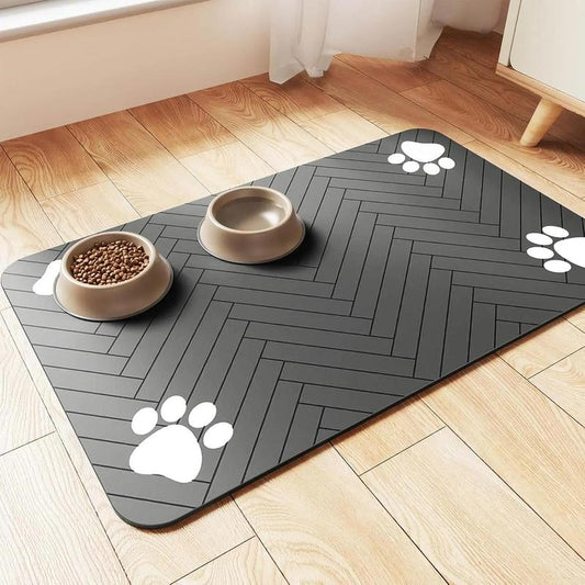 Pet Feeding Mat, Non-Slip Pet Food Mat, Water Absorbent Pet Feeding Pad, Pet Supplies for Dog & Cat, Dog & Cat Accessories