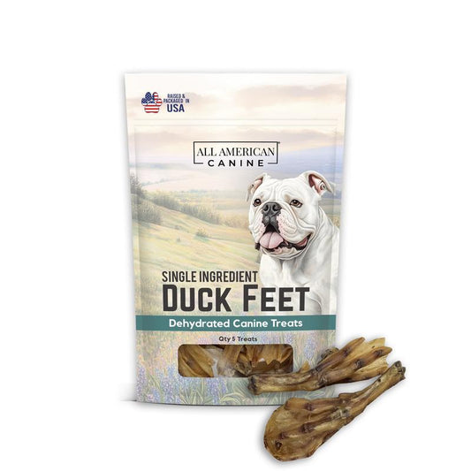 Duck Feet Natural Single Ingredient Chewy Digestible Low-Fat Dehydrated Dog Treats for Training, Rewarding, Teeth Cleaning