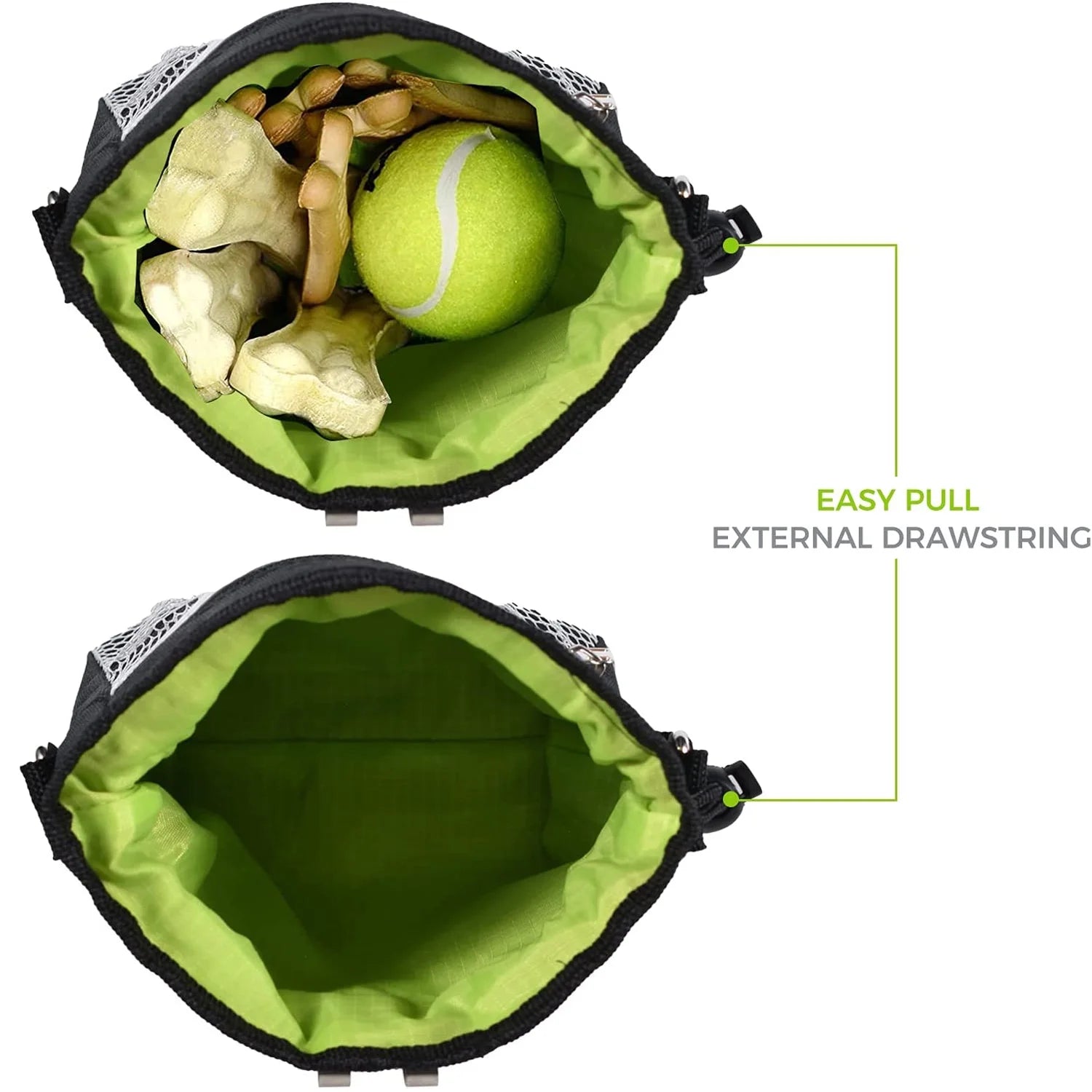 Drawstring Dog Treat Bag to Carry Pet Toys Food Poop Bag Pet Pouch Hands Free Training Waist Bag Pet Product