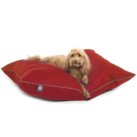 Super Value Machine Washable Dog Bed, Medium, Red