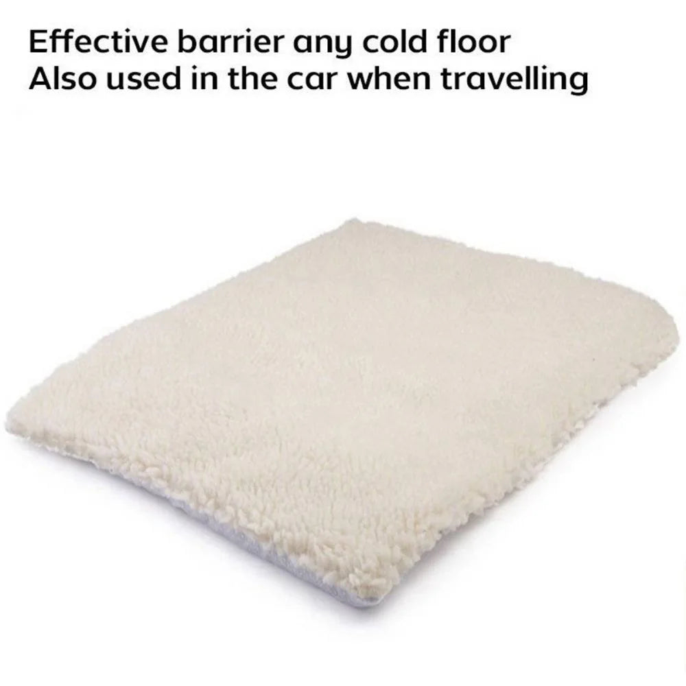 Self Heating Pet Bed Self-Warming Pet Blanket Pad Soft Washable Winter Warm Pet Thermal Mat Pad Beige
